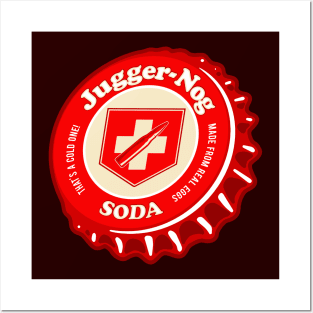 Vintage retro Jugger Nog Soda Bottlecap Posters and Art